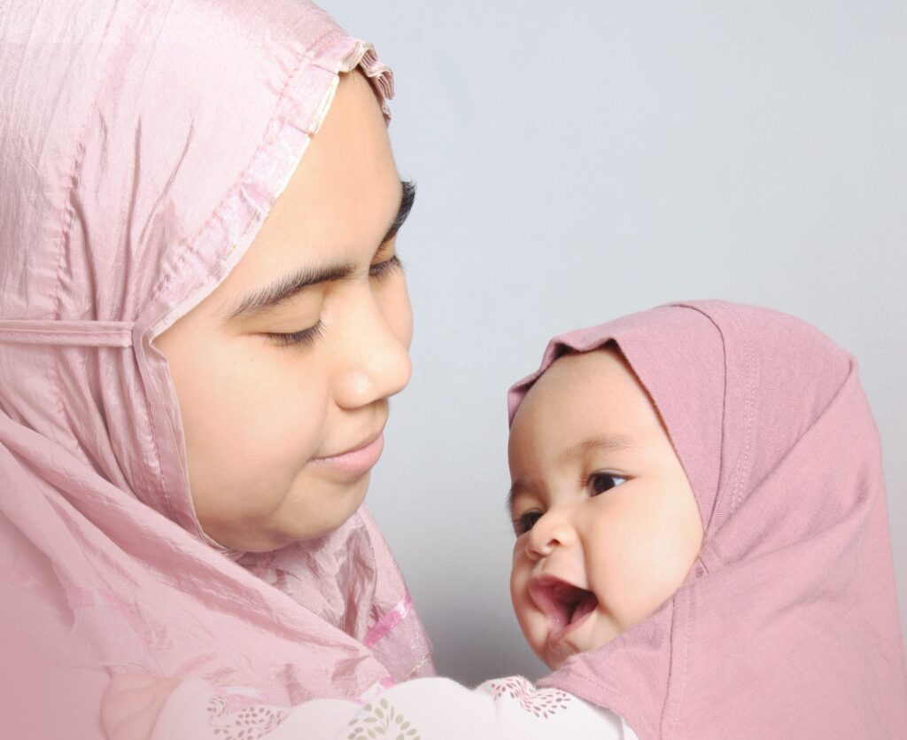 Mom And Baby In Head Scarves Playing Scaled Aspect Ratio 1707 1392